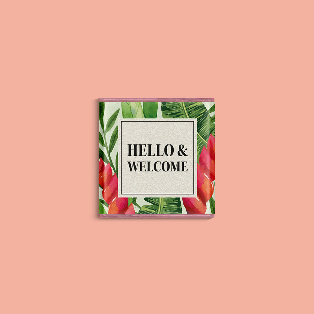 Bio-Minischokolade "HELLO & WELCOME"