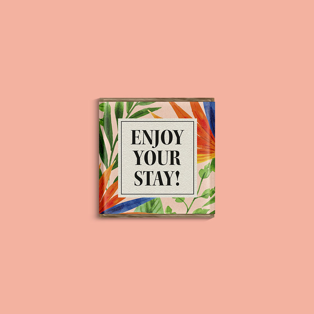 Bio-Minischokolade "ENJOY YOUR STAY"