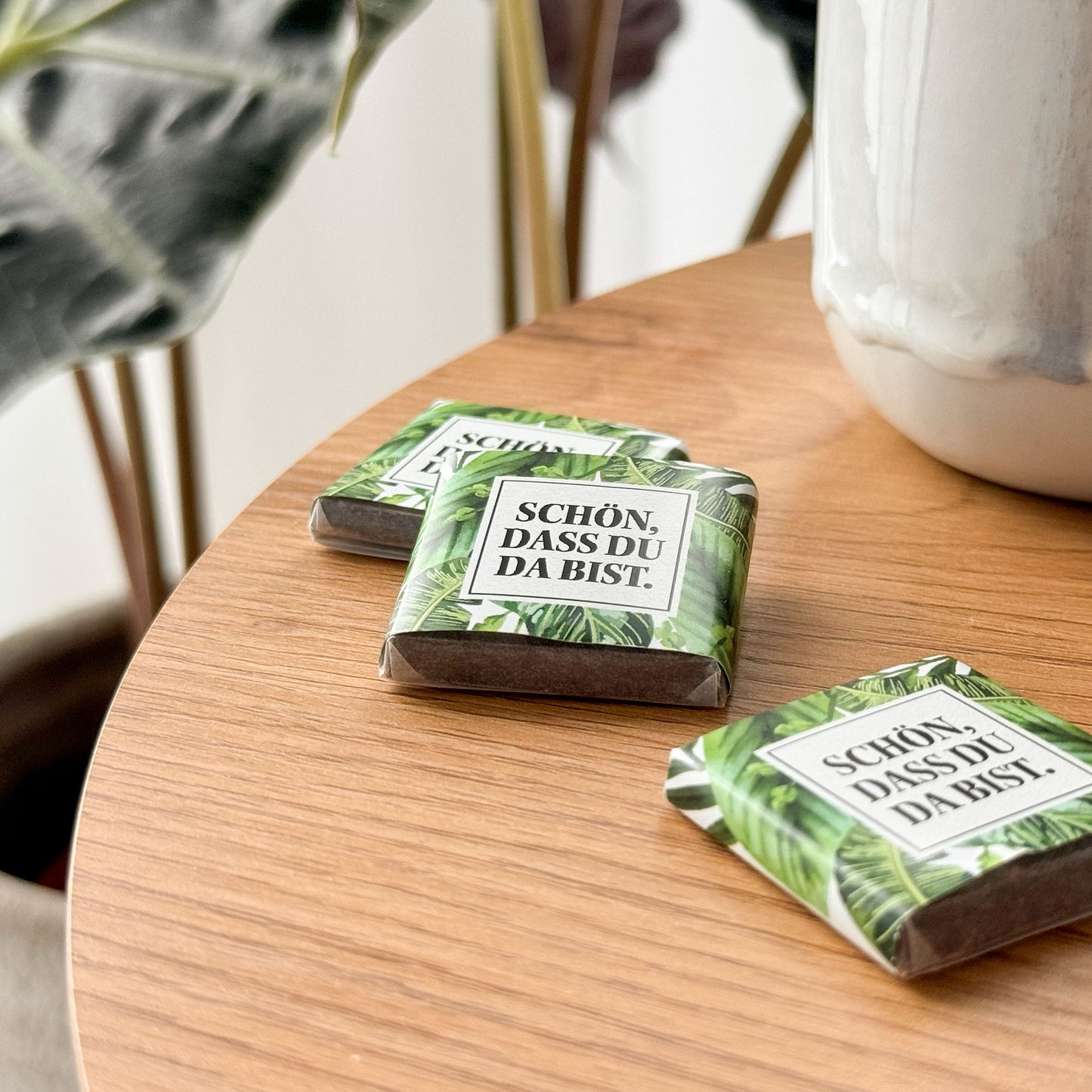 Bio-Minischokolade "SCHÖN, DASS DU DA BIST"