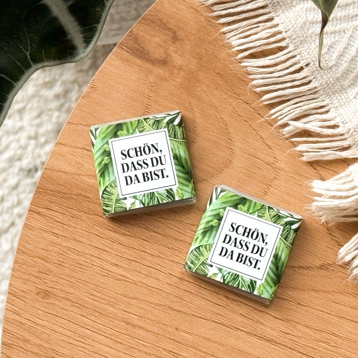 Bio-Minischokolade "SCHÖN, DASS DU DA BIST"