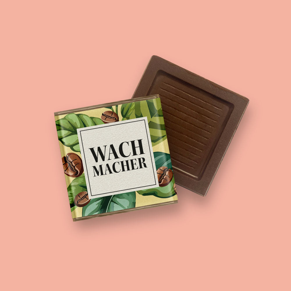 Bio-Minischokolade "WACH MACHER"